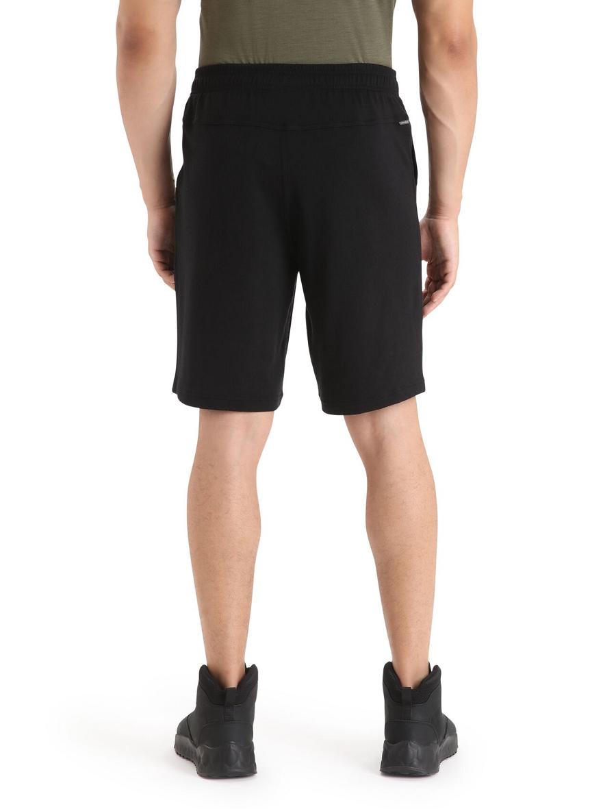 Black Men's Icebreaker Merino Shifter Shorts | USA 1108MQZA